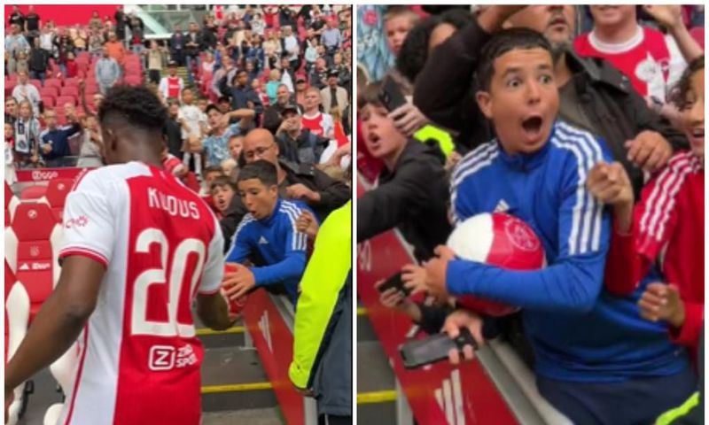 Watch: Mohammed Kudus puts smile on young fan’s face by gifting him match ball