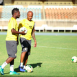 Asamoah Gyan and Andre Ayew