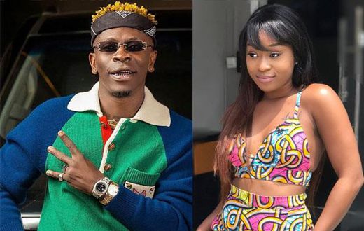 Shatta Wale and Efia Odo.