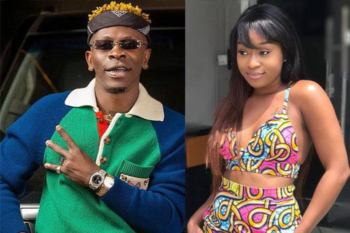 Shatta Wale and Efia Odo.