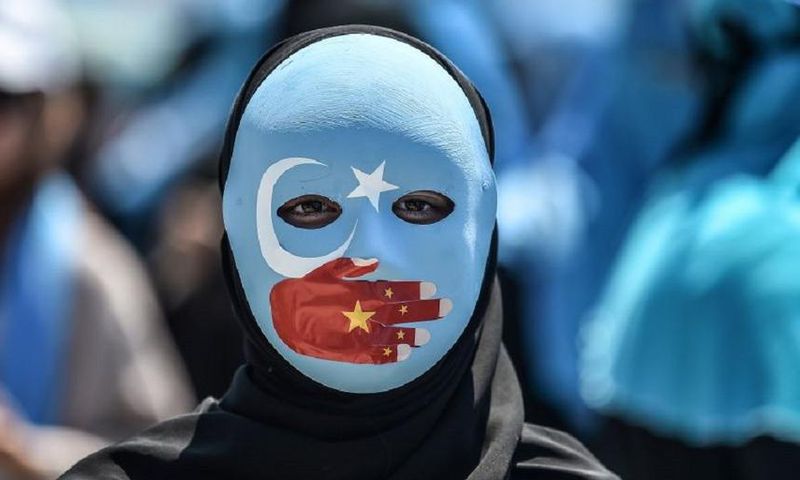 xinjiang protester