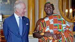 King Charles III met the Asantehene, Otumfuo Osei Tutu II, at Buckingham Palace for his coronation last year