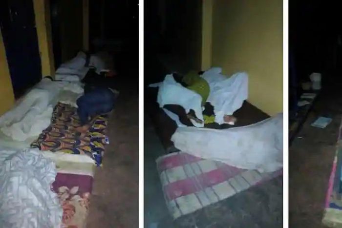 SHS students sleep in the open