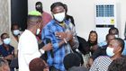 Stonebwoy and Shatta Wale at the meeting with the IGP