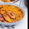 Red-red recipe (Beans stew with fried plantains)