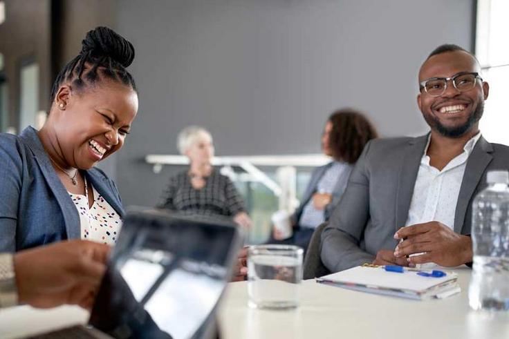 Coworkers-Laughing-Together