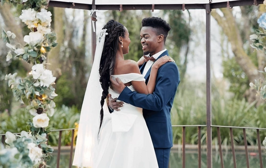 A couple during a wedding