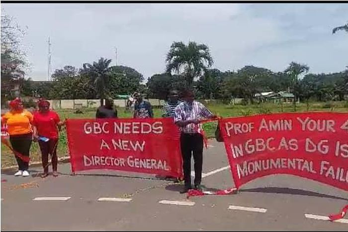 Demonstration: GBC workers call for removal of Director-General