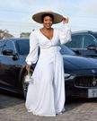 Jackie Appiah in wedding guest ouftits