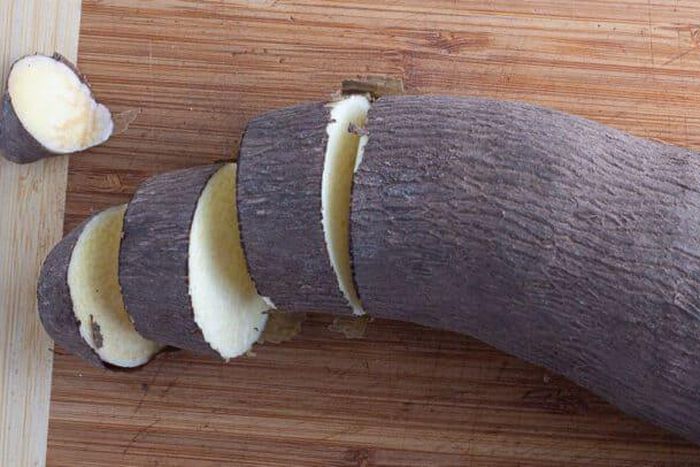 Sliced African yam