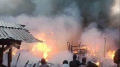 Fire guts 25 shops in Ibadan spare parts market.