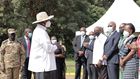 President Yoweri Museveni arriving for the launch of the 2024 population census results