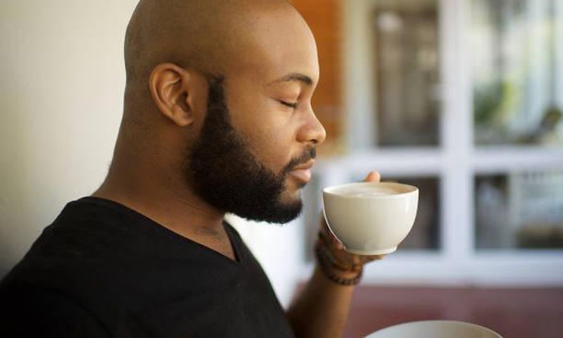 Man taking drink