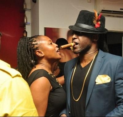 Reggie Rockstone with wife