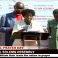 Pastor Sally praying at Kenya's National Prayer Service