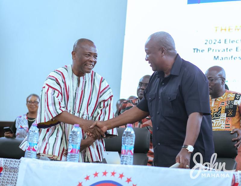 John Mahama and Private SHS officer