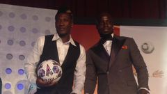 Asamoah Gyan and Stephen Appiah