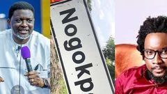 Gospel singer Sonnie Badu and Archbishop Charles Agyinasare