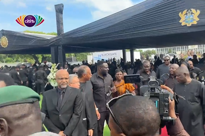 Video of Mahama and Bawumia coming face-to-face at Theresa Kufuor’s funeral is a must-watch