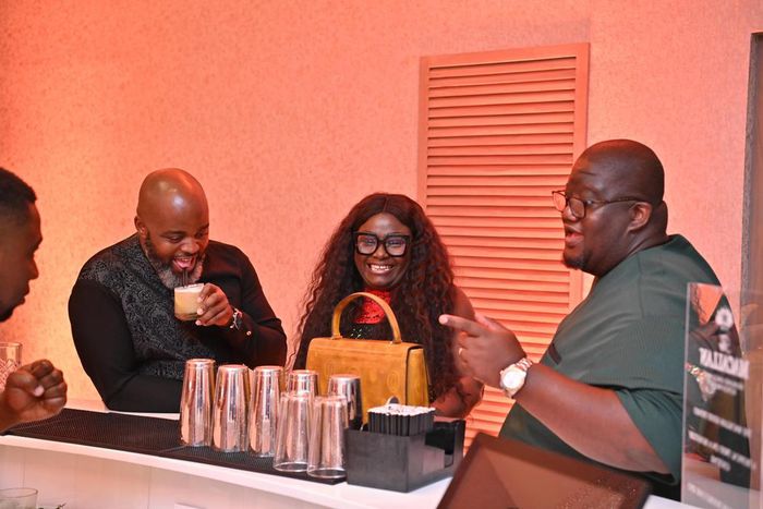 Guests mingling at the event