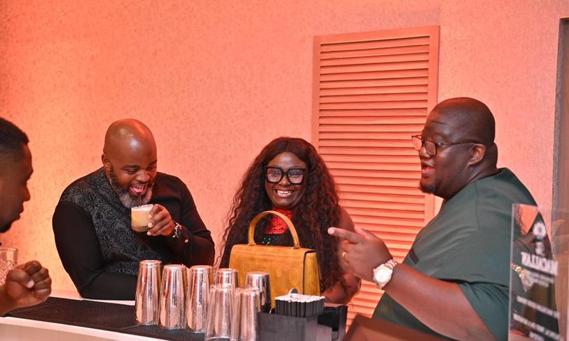 Guests mingling at the event