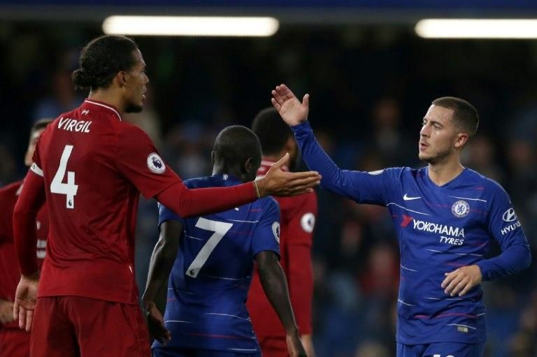 Liverpool's Virgil van Dijk and Chelsea's Eden Hazard will be hoping to inspire their sides to victory on Sunday