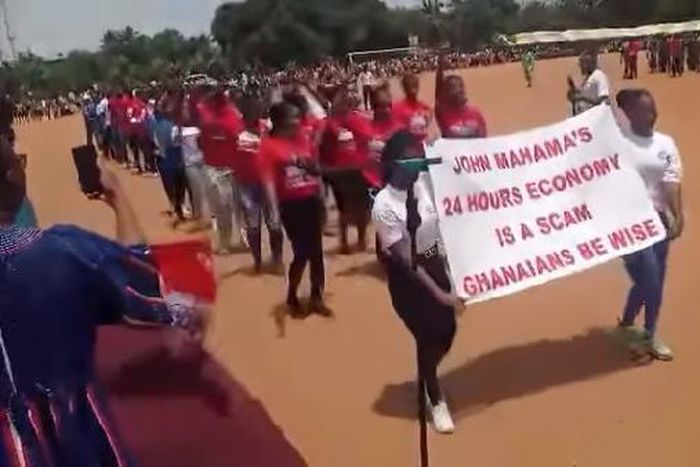 NPP flag, anti-Mahama placards at Independence Day parade in Keta sparks controversy