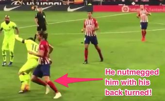 Lionel Messi nutmeg