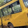 School bus collides