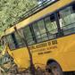 School bus collides