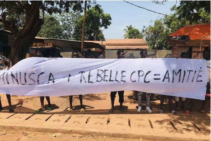 Youths protest against MINUSCA in Bangui