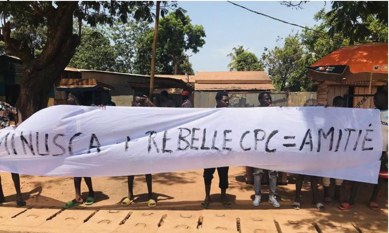 Youths protest against MINUSCA in Bangui