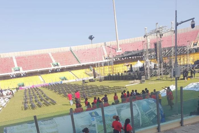 Photos: Football takes backseat as Accra Sports Stadium is rented out for December concerts