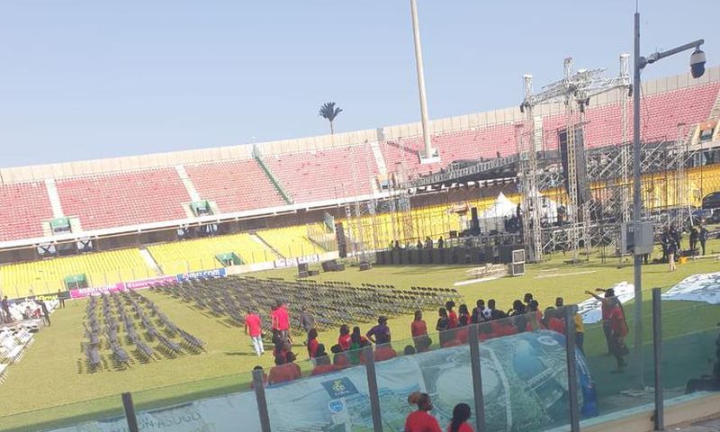 Photos: Football takes backseat as Accra Sports Stadium is rented out for December concerts