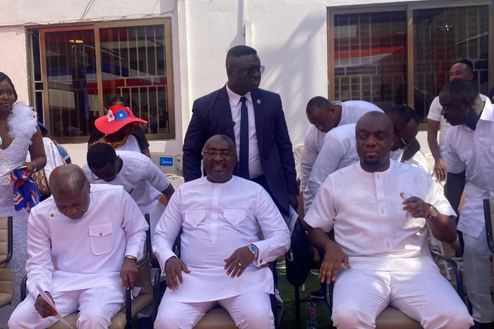 General Secretary, Justin Kodua, Dr Mahamudu Bawumia and Stephen Ntim