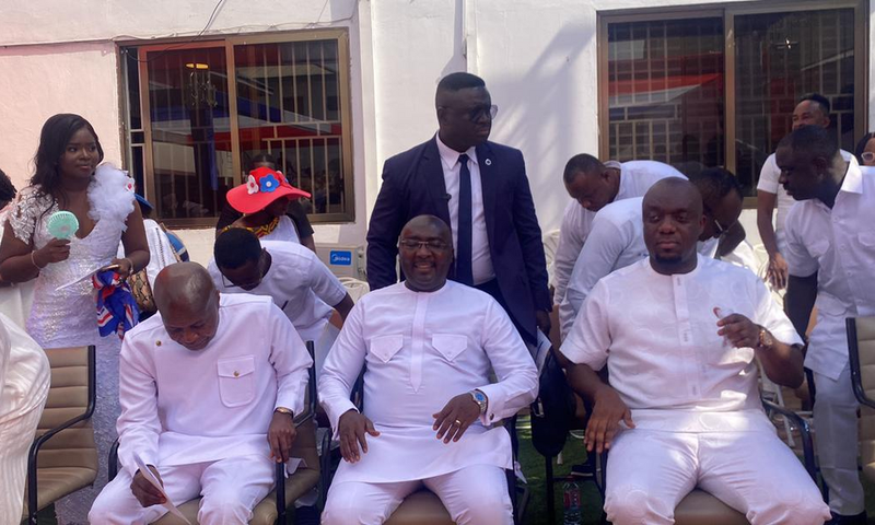 General Secretary, Justin Kodua, Dr Mahamudu Bawumia and Stephen Ntim