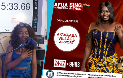 Afua faces competition as Nigerian TikToker is already singing for Guinness World Record