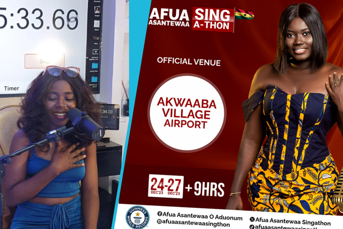 Afua faces competition as Nigerian TikToker is already singing for Guinness World Record