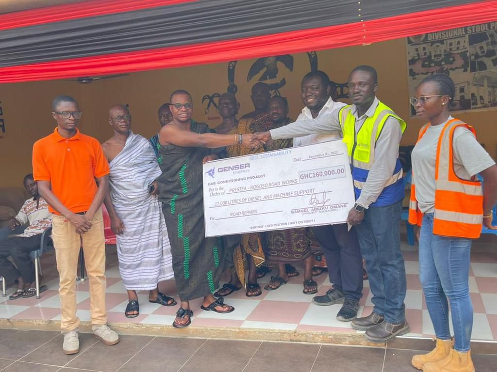 Genser Energy boosts Prestea's infrastructure: Donates fuel and equipment for Bogoso-Prestea road rehabilitation