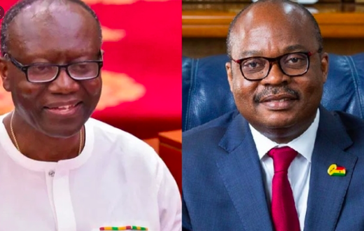 Finance Minister, Ken Ofori-Atta and Bank of Ghana governor, Dr. Ernest Addison
