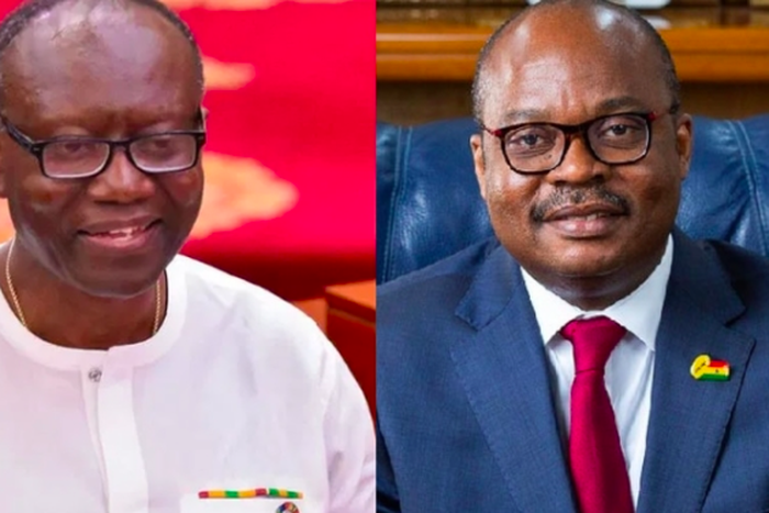 Finance Minister, Ken Ofori-Atta and Bank of Ghana governor, Dr. Ernest Addison