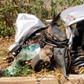 Pastor Richard Obeng's mangled car