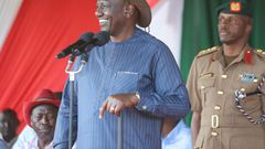 President William Ruto during the Annual Kimalel Goat Auction and Cultural Fair, Baringo South Constituency in December 2022