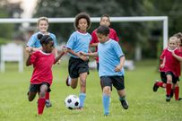 Children playing football