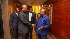 Former President John Mahama with President Nana Addo Dankwa Akufo-Addo