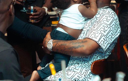 Davido and his son, Ifeanyi [Instagram/DavidoOfficial]