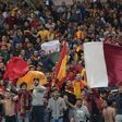 ES Tunis fans cheer for their team prior to the CAF Champions League second leg final football match between Egypt's Al-Ahly and Tunisia's ES Tunis at the Olympic stadium in Rades on November 9, 2018