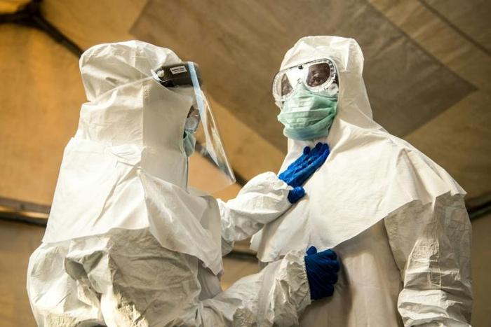 Uganda announced a plan last month to roll out ebola vaccinations for frontline health workers, like these pictured in western Uganda in August