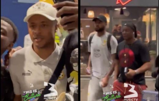 Video: Abedi Pele picks up Ayew brothers from airport as Black Stars arrive after AFCON exit