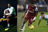Mohammed Kudus models in Skechers boot